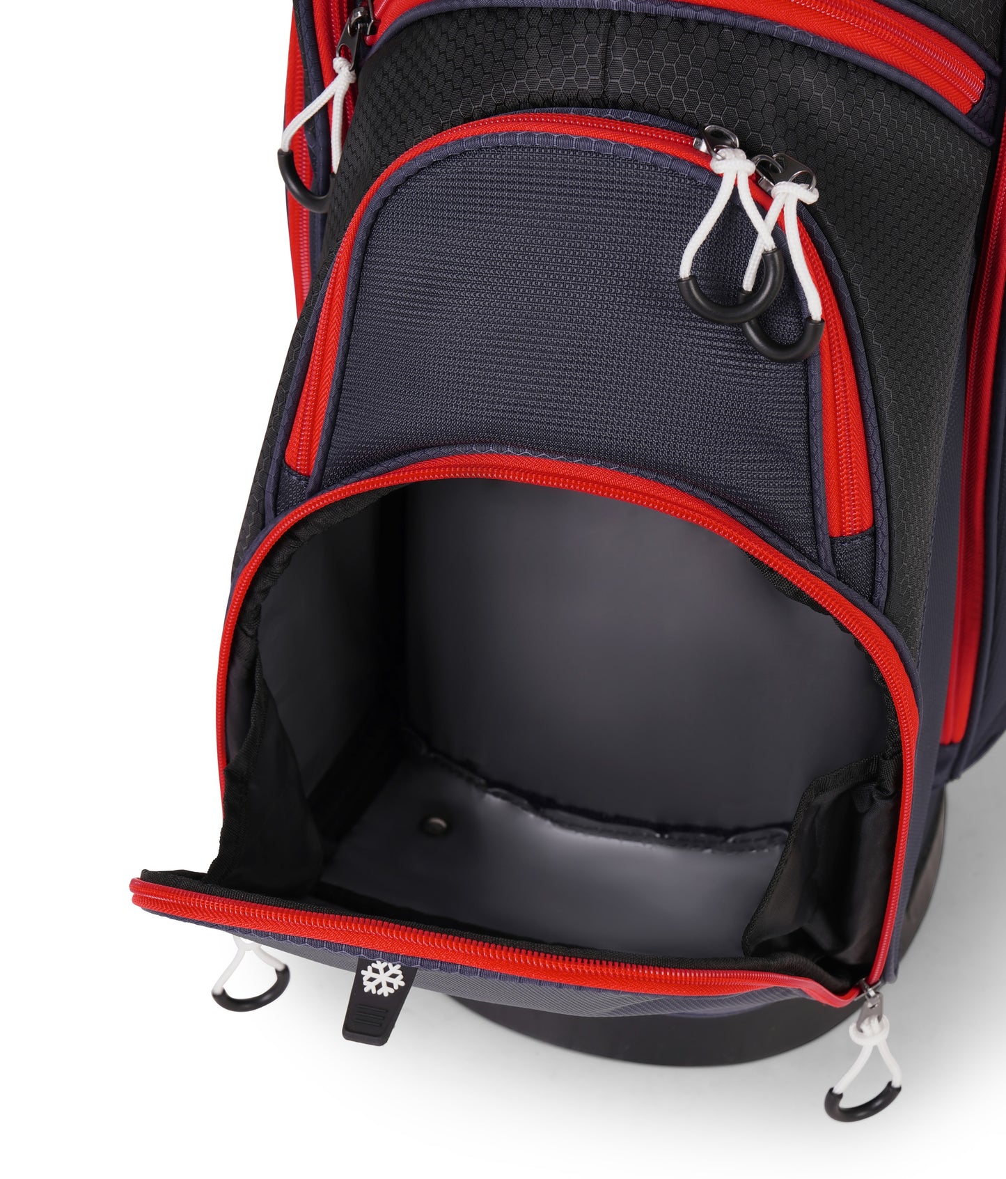 NOVA Cart Bag – Deluxe 14 Way Rubber Divider Top - Black/Navy/Red