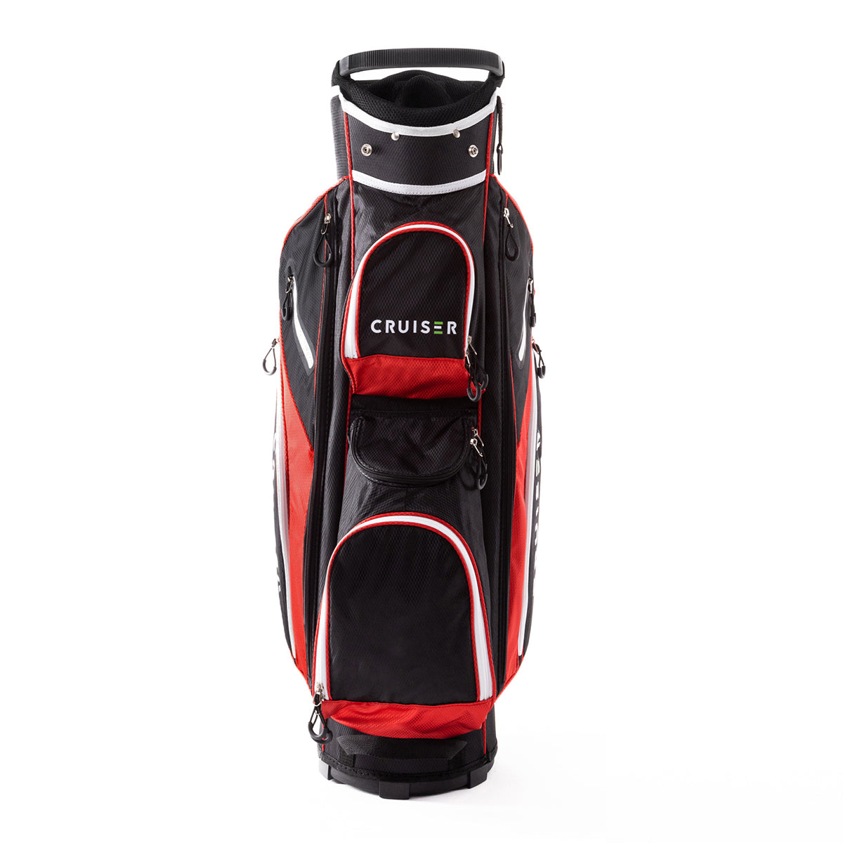 CB3 Deluxe Golf Cart Bag - 14 Way Divider - Black/Red