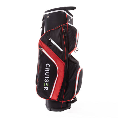 CB3 Deluxe Golf Cart Bag - 14 Way Divider - Black/Red