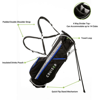 SB2 Super Lightweight Stand Bag - Black/Blue