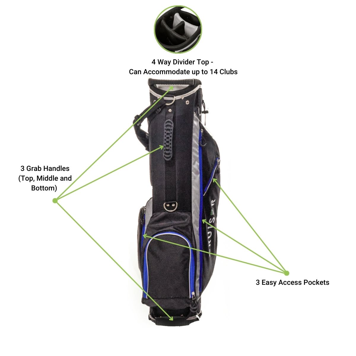 SB2 Super Lightweight Stand Bag - Black/Blue