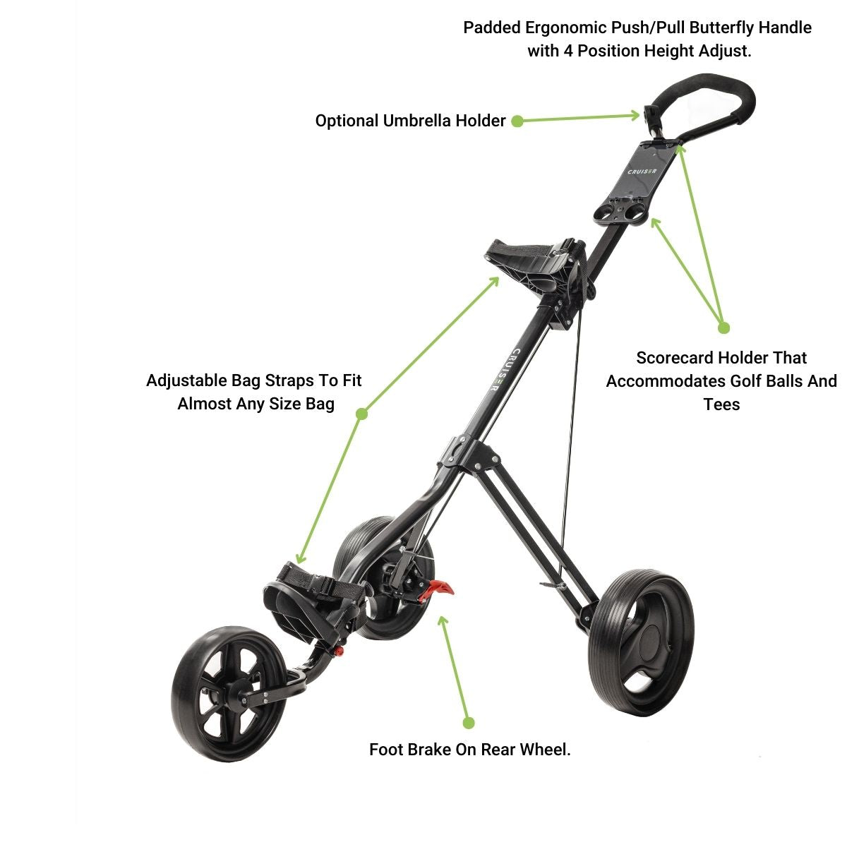 CR-3 Three Wheel Golf Trolley