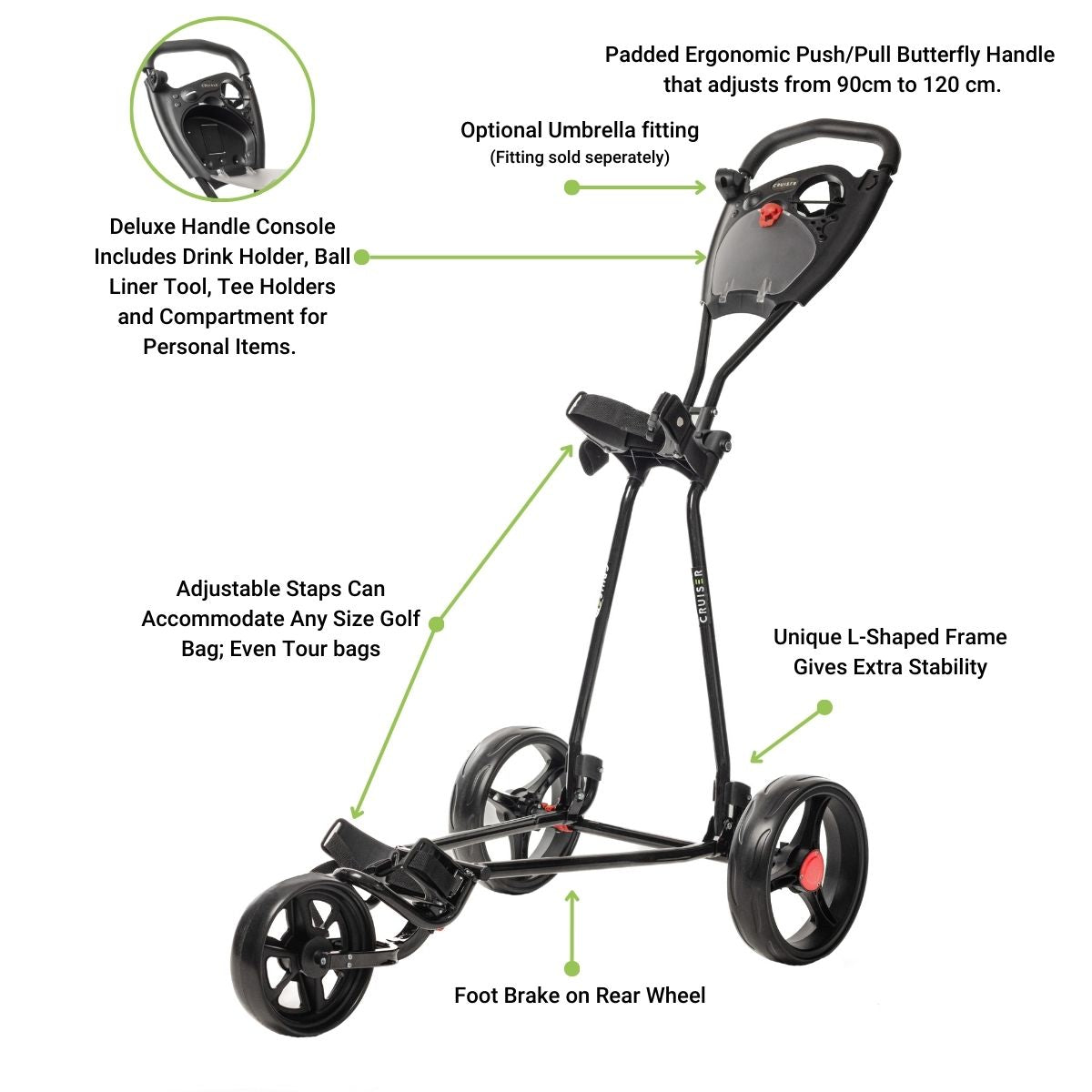 CR-4 Deluxe Three Wheel Trolley