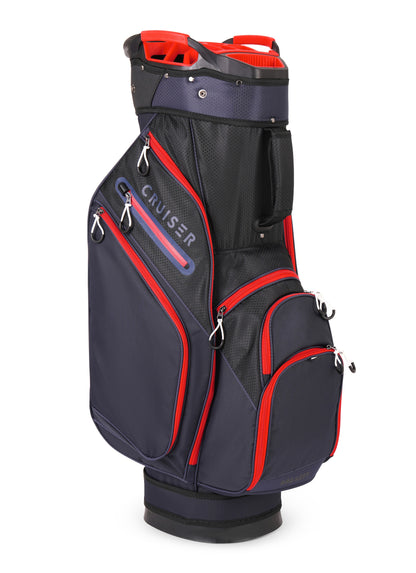 NOVA Cart Bag – Deluxe 14 Way Rubber Divider Top - Black/Navy/Red