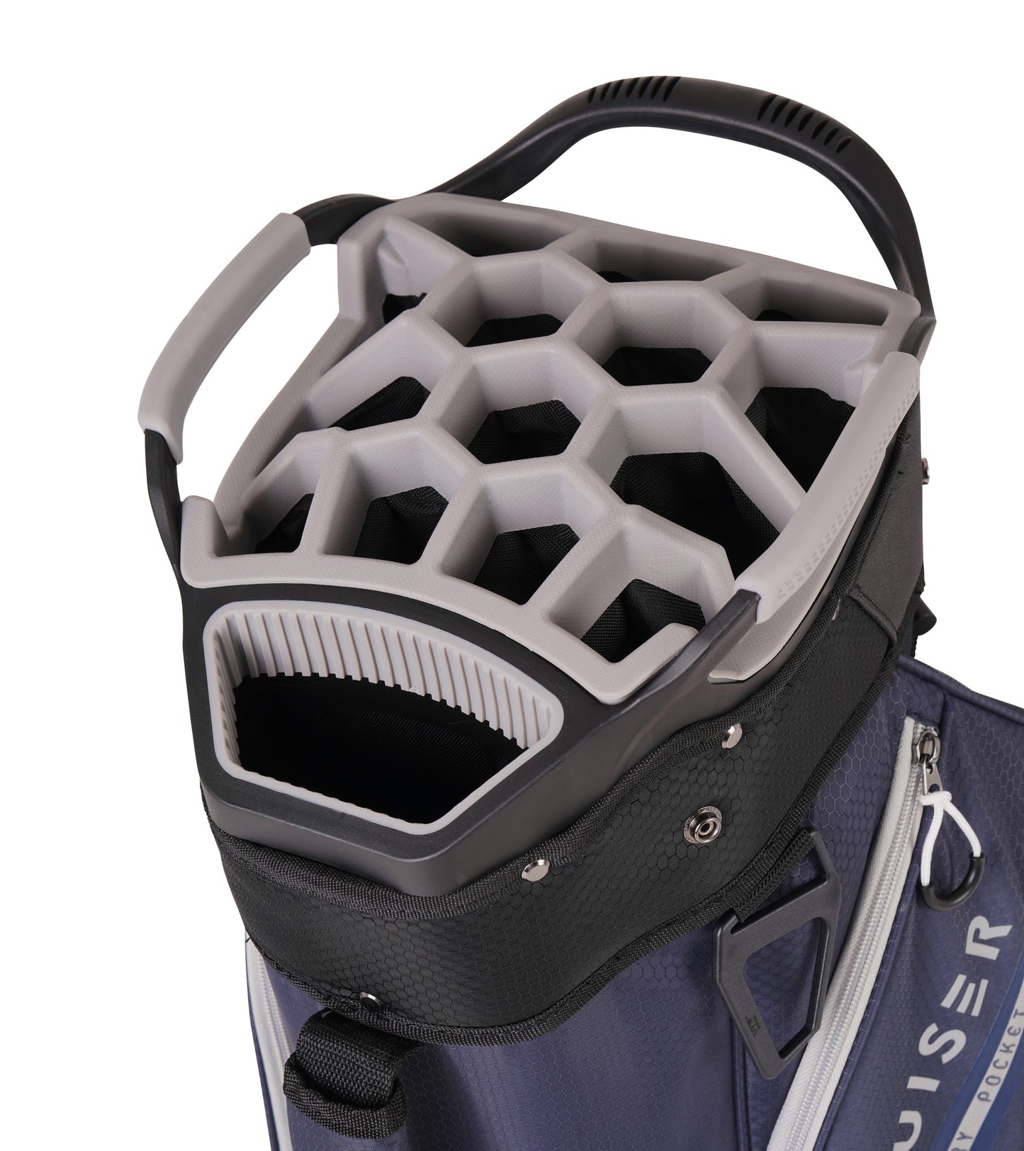 NOVA Cart Bag – Deluxe 14 Way Rubber Divider Top - Navy/Grey