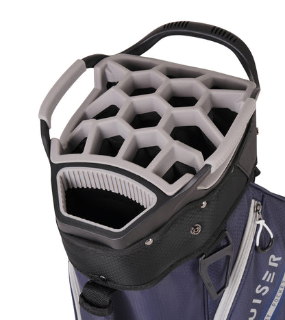 NOVA Cart Bag – Deluxe 14 Way Rubber Divider Top - Navy/Grey