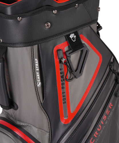 CR-DriMax Waterproof Golf Cart Bag - 14 Way Divider Trolley Bag - Black