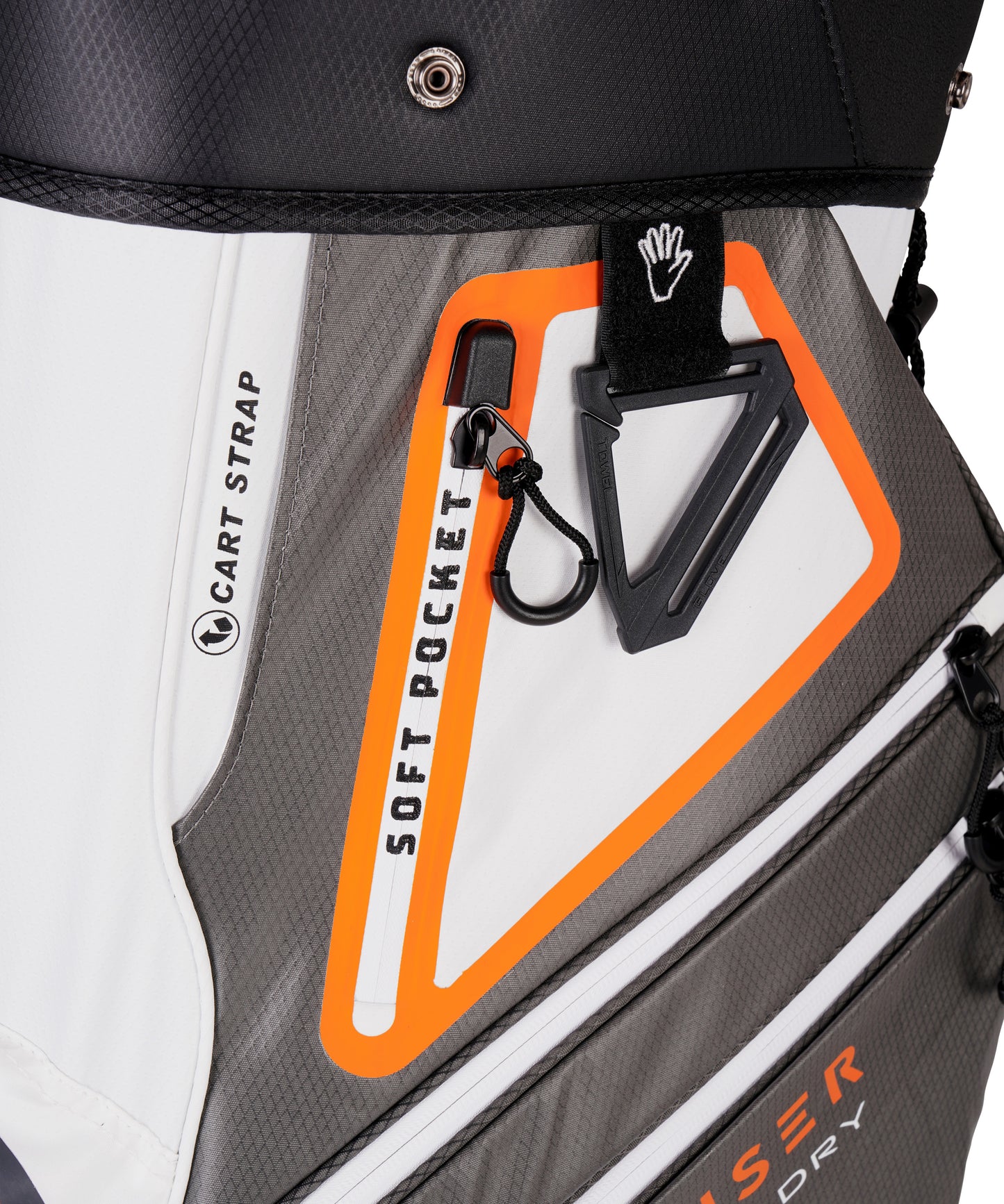 CR-DriMax Waterproof Golf Cart Bag - 14 Way Divider Trolley Bag - White
