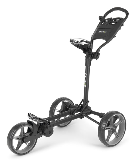 CR-Flat Ultra Thin Folding 3 Wheel Trolley - Black